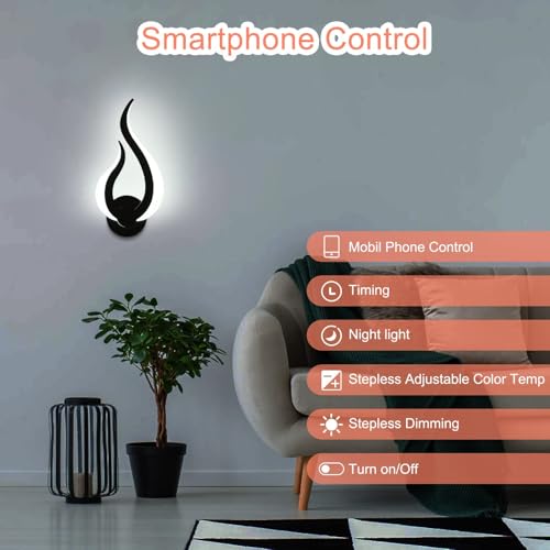 Apliques de Pared LED Regulable Lightess con Mando y Control por App para Sala 2