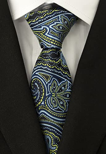 Image of Men's Necktie Classic Silk Tie Woven Jacquard Neck Ties 9 PCS