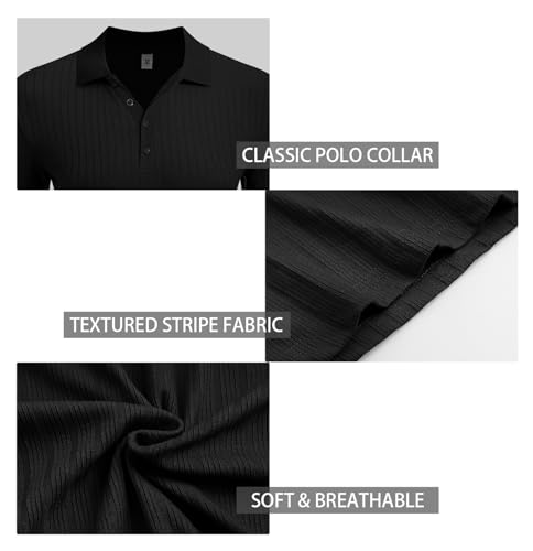 Askdeer Men's Polo Shirts Long/Short Sleeve Slim Fit Casual Shirts Classic Stretch Polo T Shirt Golf Shirts3