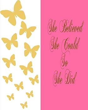 Paperback She Believed She Could So She Did: Pink Notebook (Composition Book Journal) (8 x 10 Large) Book