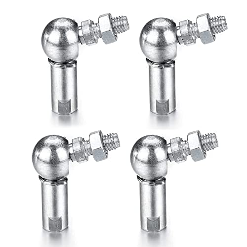 Atoplee 4 Stück L-Form Kugelgelenk Stangenkopflager Gewindestangenkopflager Gelenklager (M6*1.0) Cover
