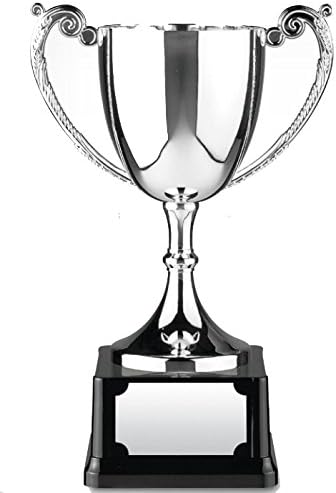 Endurance Cup Trophy - Nickel Silver Plated Sports Award Cup with Patterned Handles (7.75")