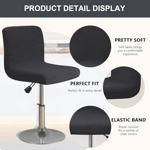 Image of Chair Covers Bar Stool Cover 4pc Bar Chair Cover Swivel Bar Stool Slipcover | Stretch Counter Height Bar Stool Cover High Back Chair Cover Counter Stool Bar Chair Covers for Kitchen Pub Dining Room,50