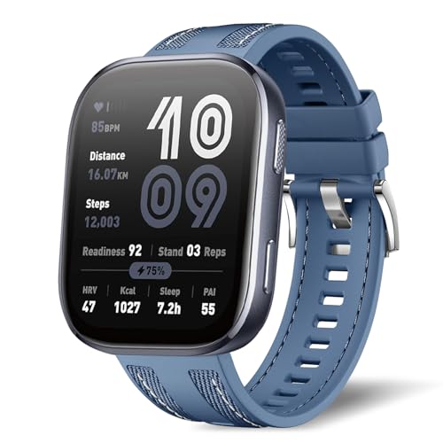 [NicMool] oh 22mm For Amazfit Bip 6 / 5 / Balance/Cheetah/GTR 4 / Pace/Stratos 3 oh VR+iC xg ȒP _炩 ʋC ւxg iu