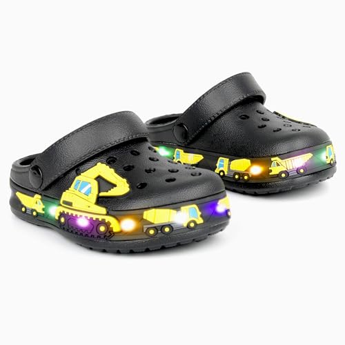 Sabots pour tout-petits avec lumières LED chaussures de jardin légères