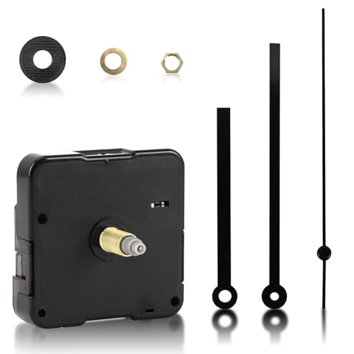 Mecanismos de Movimiento de Relojes, Mecanismo Reloj de Pared de 22mm Cuarzo Silencioso, Movimiento de Reloj, Maquinaria Reloj para Casa Oficina Escuela Tienda Piezas de Repuesto de Bricolaje (Negro)