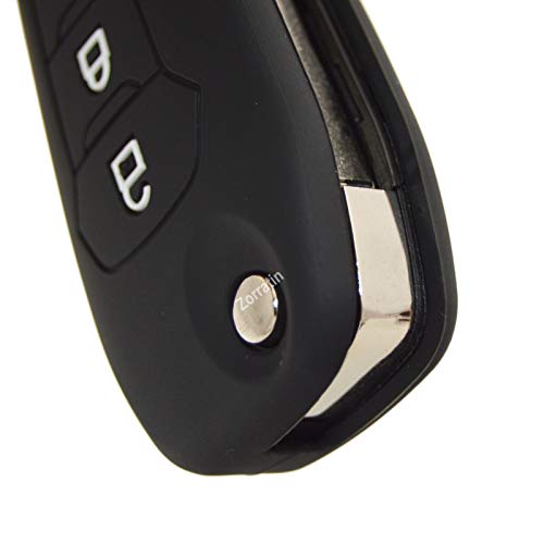 Image of Silicone Key Fob Cover Remote Protector for Ford F150 F250 F350 F450 F550 Raptor Ranger Transit Fusion Bronco EcoSport Escape Explorer Expedition Lightning Maverick XLT (Flip Key)