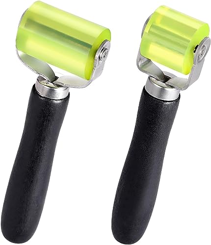 Shuoteng 2Pcs Car Sound Deadener Application Installation Tool Rolling Set, Car Sound Deadening Roller Insulation Tool, Auto Sound Deadening Application Rolling Wheel Rollers ﻿