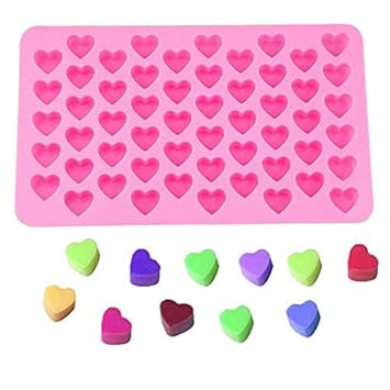 Non-Stick Heart Shape Silicone Mould DIY Wax Melt Moulds for Chocolate Candy Ice Jelly Sweets Baking Cake Topper Decoration