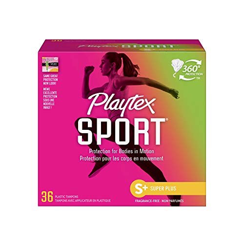Playtex Sport Tampons with Flex-Fit Technology, Super Plus, Unscented, 36 Count
