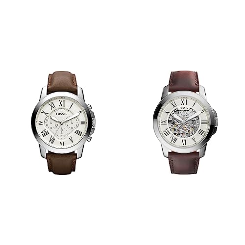 Fossil Montre pour Homme Grant, Mouvement Chronographe à Quartz & Montre pour Homme Grant, Mouvement Mécanique Automatique, Boîtier en Acier Inoxydable...
