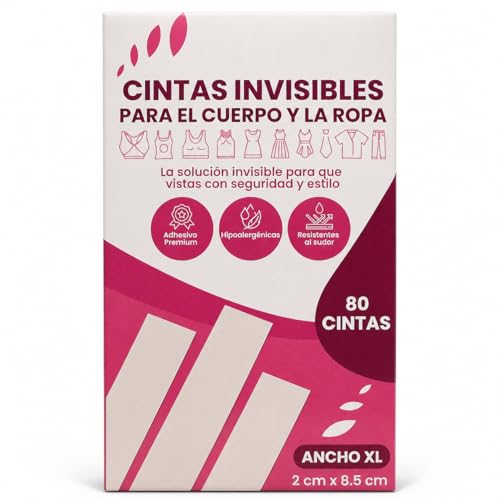 FastRay Cinta Doble Cara Ropa y Piel Invisible-Adhesivo Natural Extrafuerte y Resistente al Sudor-Cinta Para la Ropa Hipoalergénica-Sin Daños en Piel y Ropa-Sin Residuos ⭐