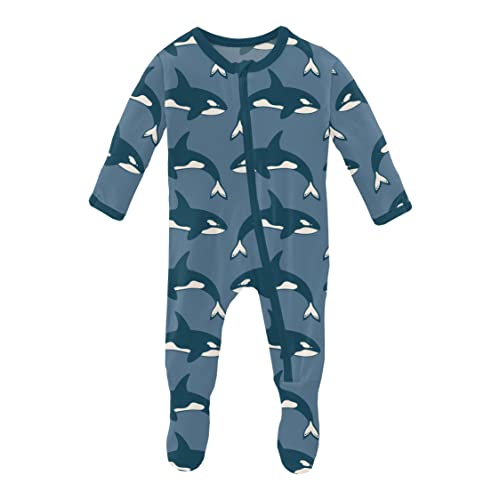 Image of KicKee Print Footies with Zipper, Super Soft One-Piece Jammies, Sleepwear for Babies and Kids, Fall 1 Collections