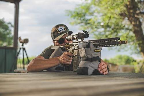 Caldwell Tactical DeadShot Combo Filled Shooting Front, Rear Rests with Adjustable Height for Rifles, Range, Hunting