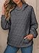 Kenhansion Women's Lightweight Quilted Textured Hoodies Sweatshirt Fashion Casual Long Sleeve Warm Pullover Tops Fall Coats (Dark Grey,Large)