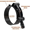 ISPINNER 4 Pack 2 Inch Stainless Steel T-Bolt Hose Clamps, Clamp Range 56-64mm for 2 Hose ID (Black)