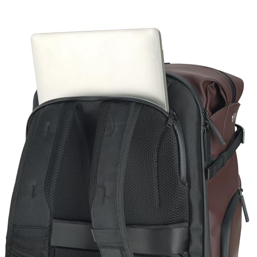 Image of VANGUARD VEO Lite B30L Camera & Everyday Backpack (Chocolate) - Fits Full-Frame Camera with 70-200mm Attached + 4 Lenses, 16 inch Laptop Storage, 3-Way Access, Convertible Daypack Design