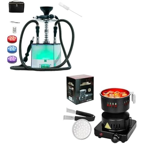 Electric Stove Coconut Charcoal Starter and Travel Hookah Set Cover