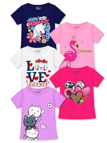 Image of Trampoline Girls Half Sleeves Regular Fit T-Shirt Pack of 5