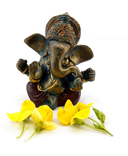 Bellaa 24719 Ganesh Statues Hindu Good Luck God 3 inch