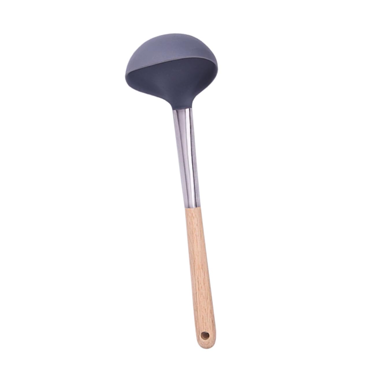 ABOOFAN 3 Stück Edelstahl Löffel Edelstahl Löffel Küchenkelle Weihnachts Stuffies Für Die Einweihungsfeier Mit Langem Griff Ergonomischer Griff Holzgriff Antihaft