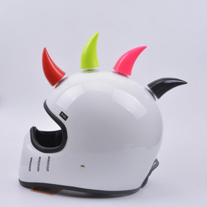 Colorful Suction Cup Motorcycle Horns for Helmets Funny Decorative Ox Horns Creative Accessories for Men and Women Unique Motorcycle Gear