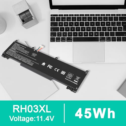 Image of 11.4V 45Wh RH03XL M02027-005 M01524-1D1 Laptop Battery for HP ProBook 430 440 445 450 630 640 650 G8 Series HSTNN-IB9Q HSTNN-OB1T HSTNN-DB0B HSTNN-UB7X M01524-2B1 M01524-AC1 (short style)