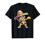 Tacos Kid Dabbing Poncho Cinco De Mayo Sombrero Fiesta T-Shirt