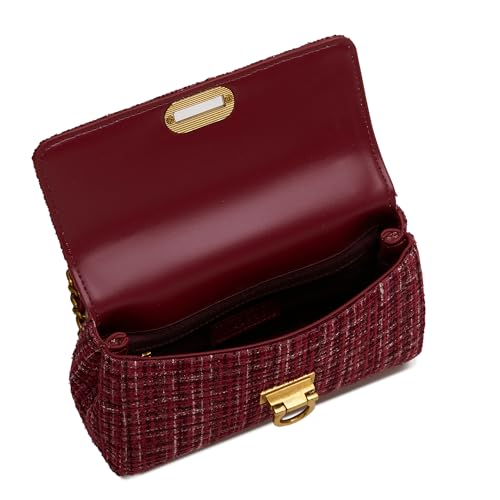 Image of Miraggio Covey Crossbody Bag For Women | Tweed Texture Sling Bags With Convertible Chain | Gift Items For Women