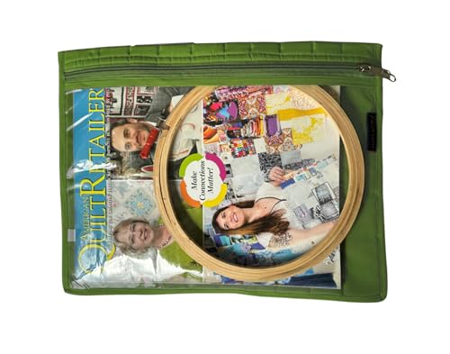 Image of Yazzii Travel Pouch - Portable and Multifuctional for Sewing Accessories, Crafting, Beading, & More - Green