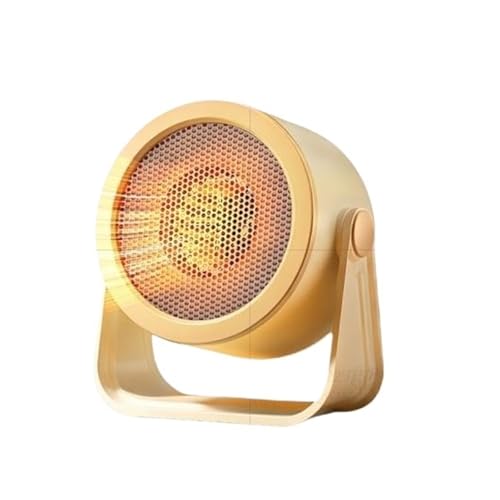 Calefactor eléctrico portátil de escritorio, soplador aire caliente, ventilador compacto, radiador for oficina, hogar y habitación. Bajo consumo energía,Dispositivo de calentamiento(Yellow)