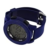 KOMBIUDA Reloj Electrónico Digital Luminoso Resistente al Agua Multifunción Deportiva Correa Ajustable para Estudiantes y Uso Diario Diseño Sencillo y Duradero Color Azul