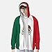 GHRNYTGVF Unisex Sun Protection Hoodie Mexico Flag Printed UV Shirt Full Zip Jacket Hiking for Women Men XX-Large