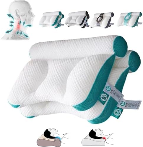 OSEVIO Almohada de plumón de ganso cómoda para mejorar el sueño, cómoda almohada de plumón de ganso, almohada ortopédica de espuma viscoelástica