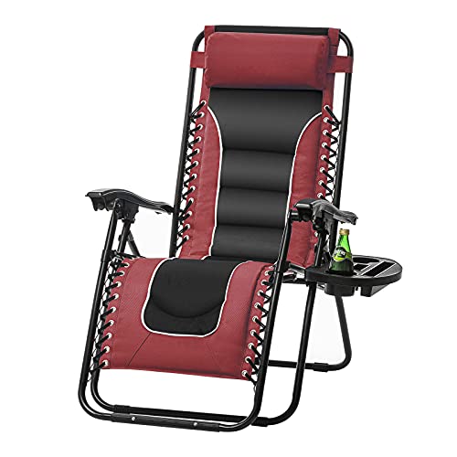 VOYSIGN Adjustable Steel Zero Gravity Lounge Chair, Large Size Padded