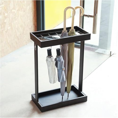 Porte-parapluies robuste en métal avec bac de récupération d'eau - 2