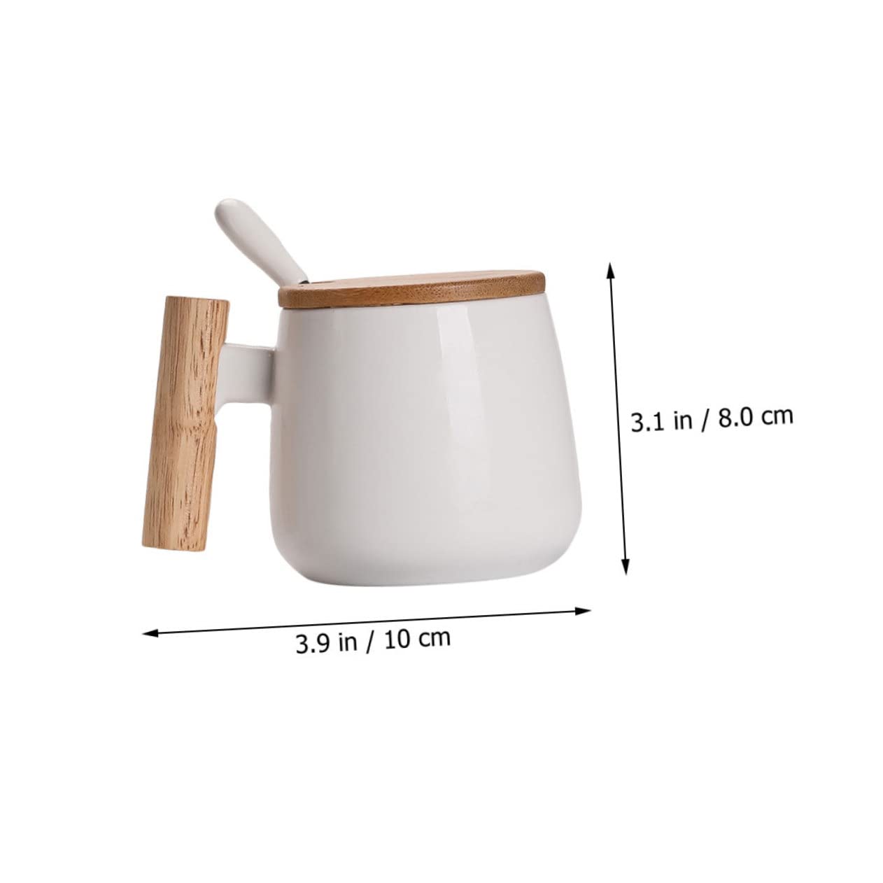 ULTECHNOVO 2 Set Tazza con e da Ergonomico per Latte Colazione e Bevande Calde