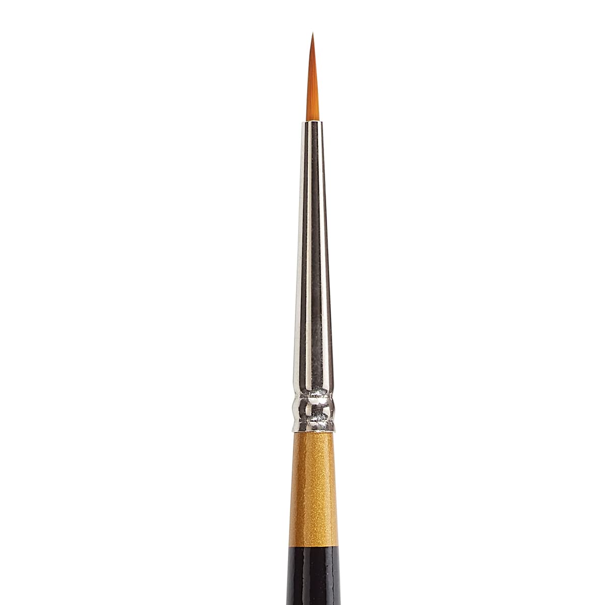KINGART B-029 Premium 7 szt. Oryginalny zestaw pędzli z serii Gold 9040 Round Stroke Brush, Syntetyczny złoty Taklon do akrylu, oleju, akwarela malarskiego, krótki uchwyt, 7 pędzli rozmiar: 0, 2, 4, 6
