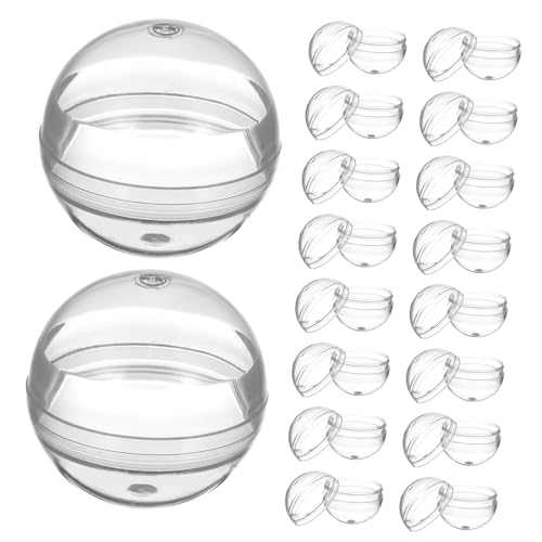 BESPORTBLE - BESPORTBLE 100Pcs Clear Fillable Plastic Balls Twisted Round Balls for Claw Machines Multi Purpose Transparent Packaging for Party Favors and Decorations 28MM