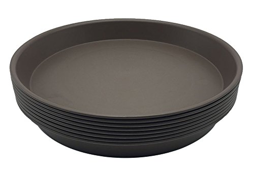 LUXEHOME Chocolate Color Flower Plant Container Pot Saucer Trays (8, 10#)