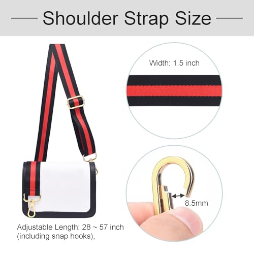 Image of 1-1 /2 inch Adjustable Crossbody Shoulder Strap Replacement for Handbags Messenger Briefcases Guitars Laptop Bags