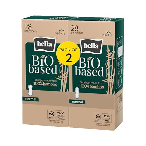 Bella Bio-Based Organic Pantyliner for Women Daily Use | Dermatologically Tested, Vegan, Bamboo Topsheet | Ultra Thin (2mm) | 100% Recyclable Packaging | Biodegradable | Size Small | Pack of 2 - Total 56 Pcs (B0CXSFF6VN) Amazon Price History, Amazon Price Tracker