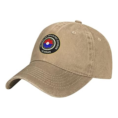 AUMIDO 9th Infantry Division Veteran Unisex Vintage Washed Baseball Cap Adjustable Hat Trucker Outdoor Cowboy Men Women Dad Casual Classic Sports Natural Cover