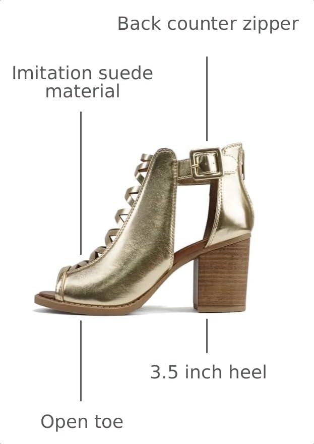 Image of Soda Aran ~ Women Open Toe Crisscross Straps Back Zipper High Heel Fashion Sandal with Adjustable Ankle Strap