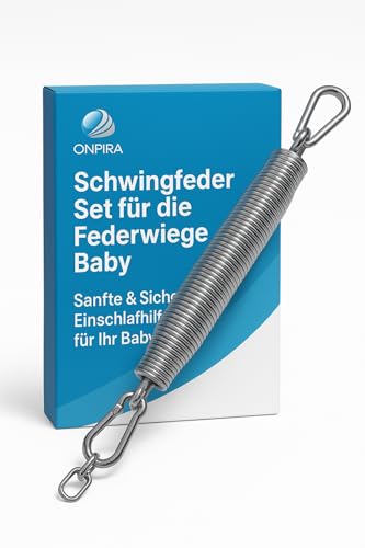 Onpira® Schwingfeder Set für die Federwiege Baby und Baby Hängematte...