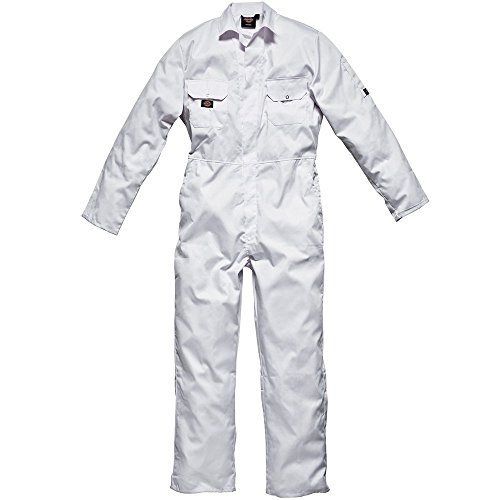 Dickies Unisex Adult, Redhawk Economy Overalls, White (White), Medium
