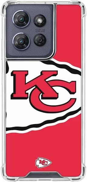 Skinit Clear Phone Case Compatible with Moto G 5G (2025) - Officially Licensed NFL Kansas City Chiefs Large Logo Design