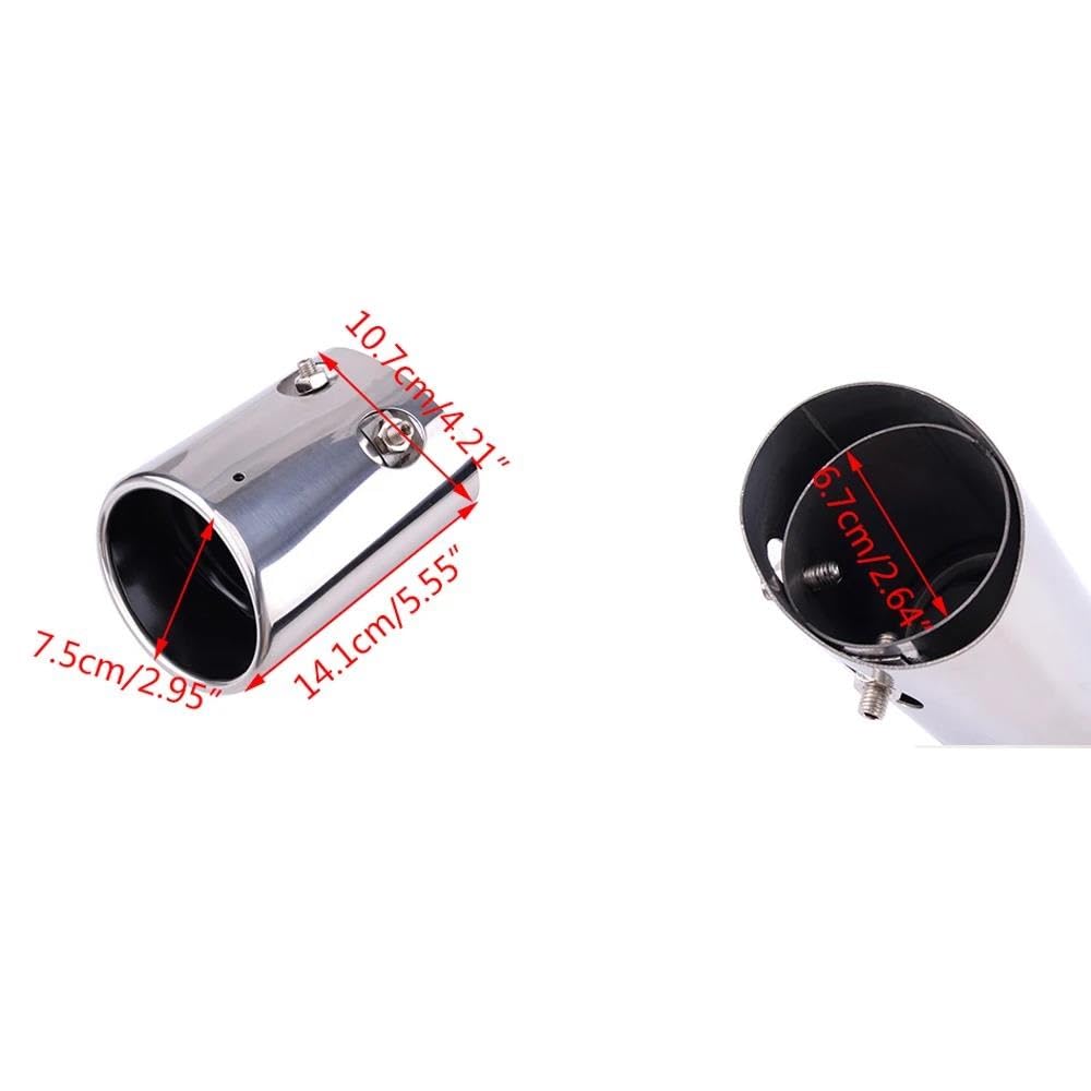 Silenciador Escape Trasero Acero Inoxidable Para Coche Punta Tubo Escape Para Toyota Para Land Cruiser Para Prado FJ120 2003-2009