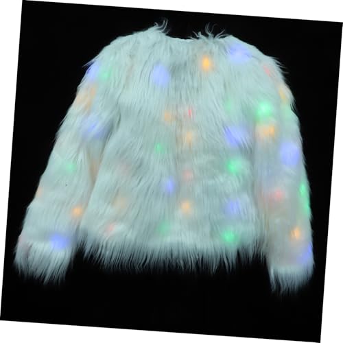 Manteau lumineux de Noël en fausse fourrure pour illuminer vos fêtes