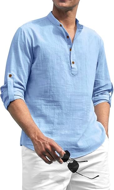 gauri laxmi enterprise Cotton Blend Solid Casual Regular Fit Mandarin/Chinese Collar Short Kurta for Men-picture-42
